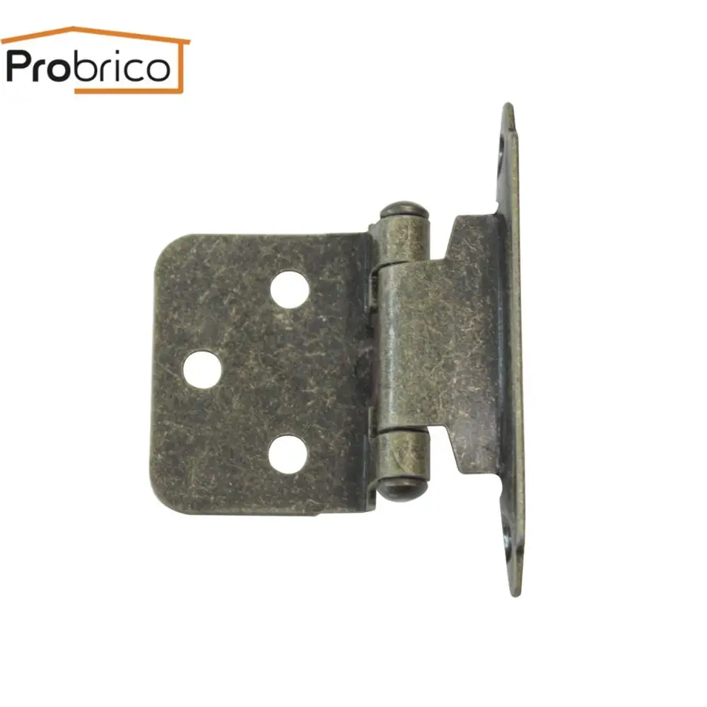 Probrico 100 пара, закрывающийся античный бронзовый шарнир для кухонного шкафа, скрытая петля для двери шкафа,, мебельная фурнитура