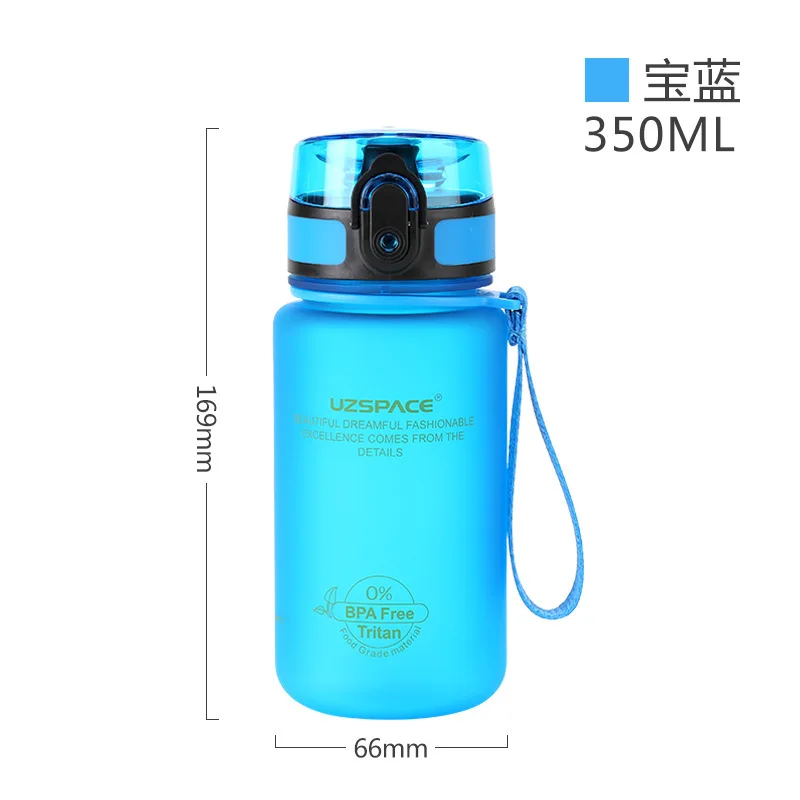 Blue 350ml Портативный 1000 мл пластиковая чашка для воды для путешествий портативный герметичные боьшая чашка походная бутылка для воды для занятий йогой кемпинг для питья - Цвет: Blue 350ml