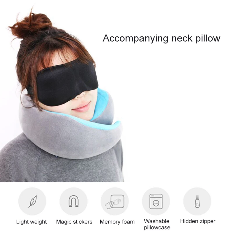 1Pcs U-Shape Travel Pillow for Airplane Neck Pillow Travel Accessories Comfortable Nursing Pillows for Sleep Home Textile