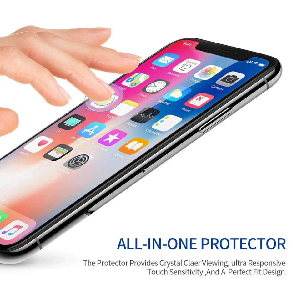 2 шт. закаленное стекло для iPhone XS Max X 7 8 6 6S Plus 5 5S 5C SE 4S защита экрана стеклянный чехол для iPhone 11 Pro Max