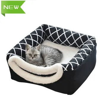 

Soft Cat Cave House for Cats Dogs Cozy Pet Bed Nest Kennel Sleeping Bag Mat Pad Tent Pets Winter Warm Beds 2 Sizes