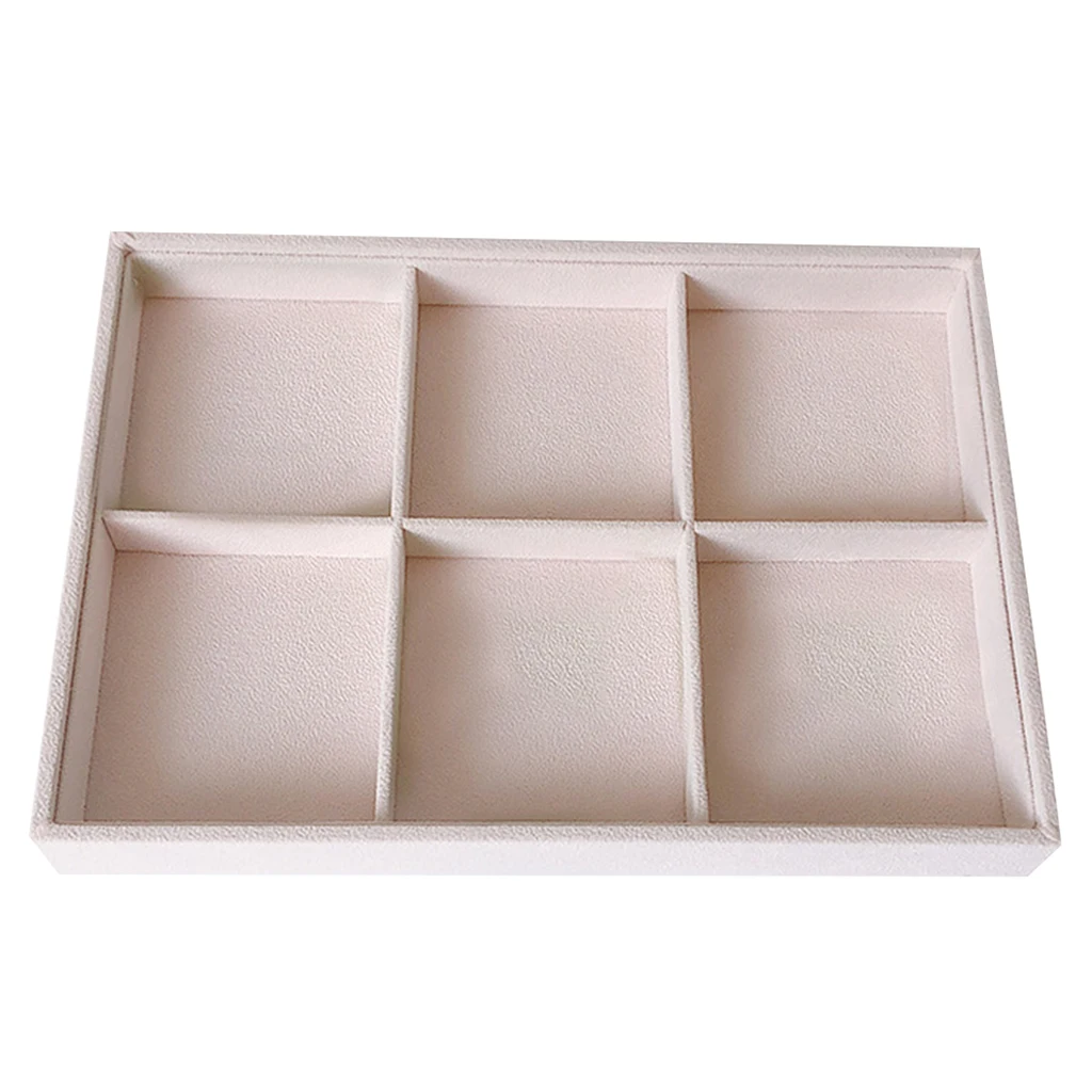 Removable Jewelry Display Cufflinks Organizer Box Earring necklace Tray Holder Storage Showcase jewelry storage case