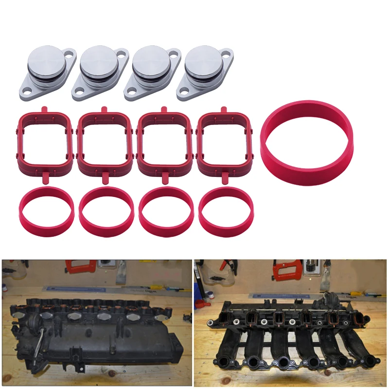 

Swirl Blanks Flaps Repair Delete Kit 4*22mm / 4* 33mm for BMW E87 E46 E90/91/92 E39 E60/61 E38 E65 E83 E53 E70 M47 M57 ect.