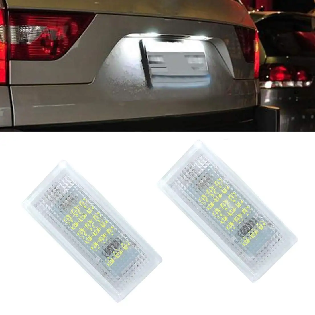 2Pcs Car LED 6500K Rear Number License Plate Light Error Free Canbus Lamp For BMW E46 4D 1998-2003 330i 325i | Автомобили и
