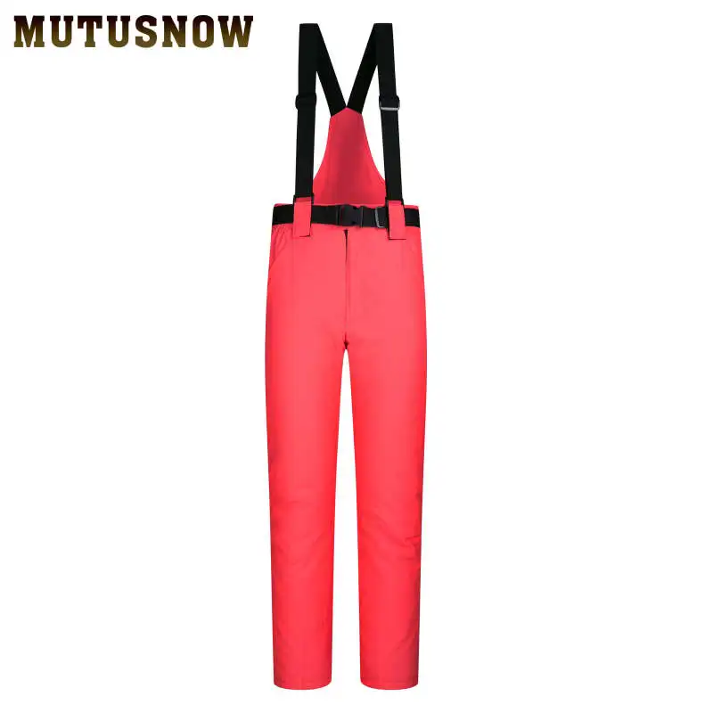 Outdoor Sports Waterproof Ski Jacket and Pants Set Women Snowboard Sweatpants Skiing Overalls Warm Winter Skiing Clothes - Цвет: Orange