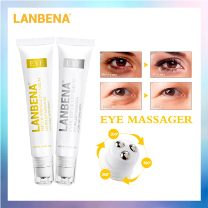 2 шт. ланабена пептид морщин против старения + Улитка ремонт роликовый массаж для
