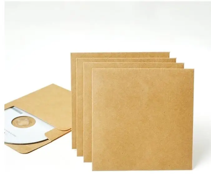 

5pcs/lot Square Heart style CD Optical disc envelope Kraft Paper CD Bag DIY Card package bags
