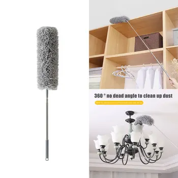 

2.5M Soft Microfiber Cleaning Duster Dust Cleaner Handle Feather Static Anti Magic Household Flexible Extendable Cleaning Tools