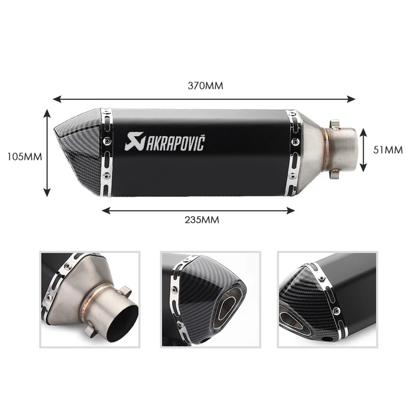 ДБ killer Akrapovic Мотоцикл выхлопная труба глушитель для мотоцикла Escape для мотоцикла Zzr1400 мотоцикл выхлопной горшок D'Echappement