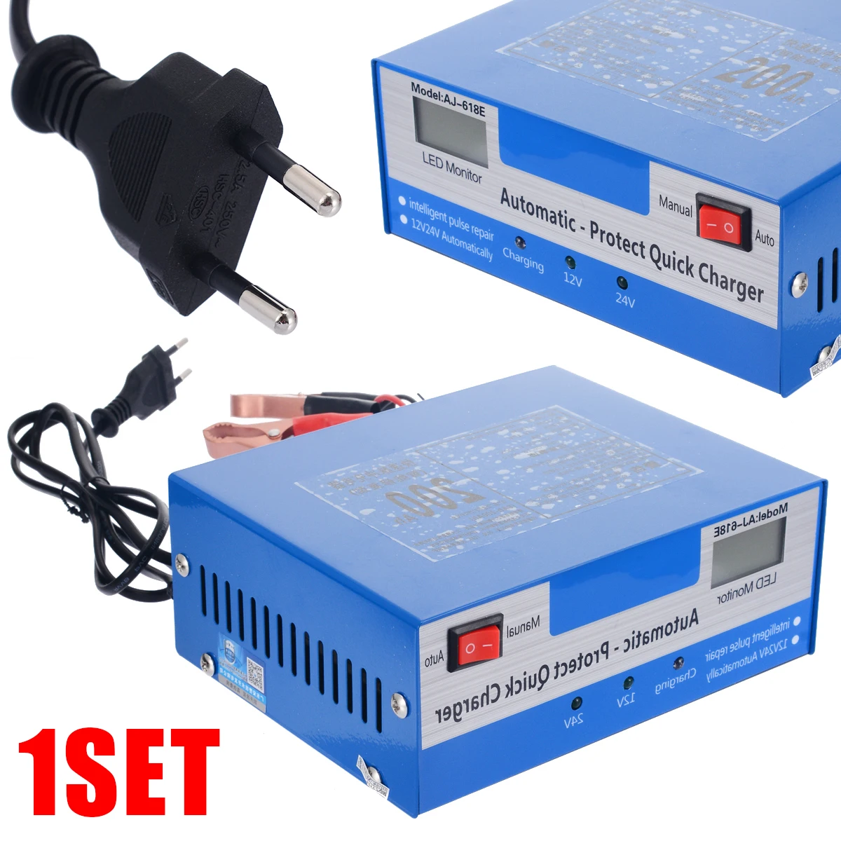 1 шт. автомобильный бочонок 220W 12V 24V Авто свинцово-кислотный Батарея Зарядное