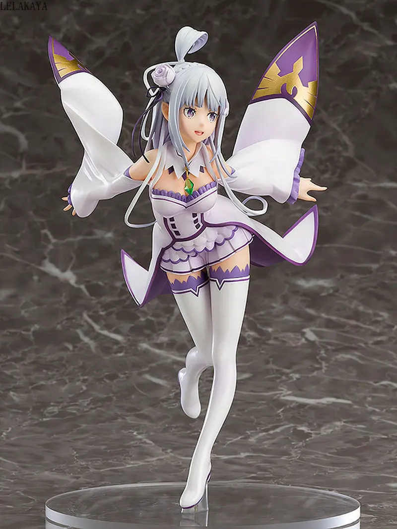 

New Anime Re: Life In A Different World from Zero Emilia High School Teacher Ver. Sexy Girls PVC Action Figure Flying Model Toys