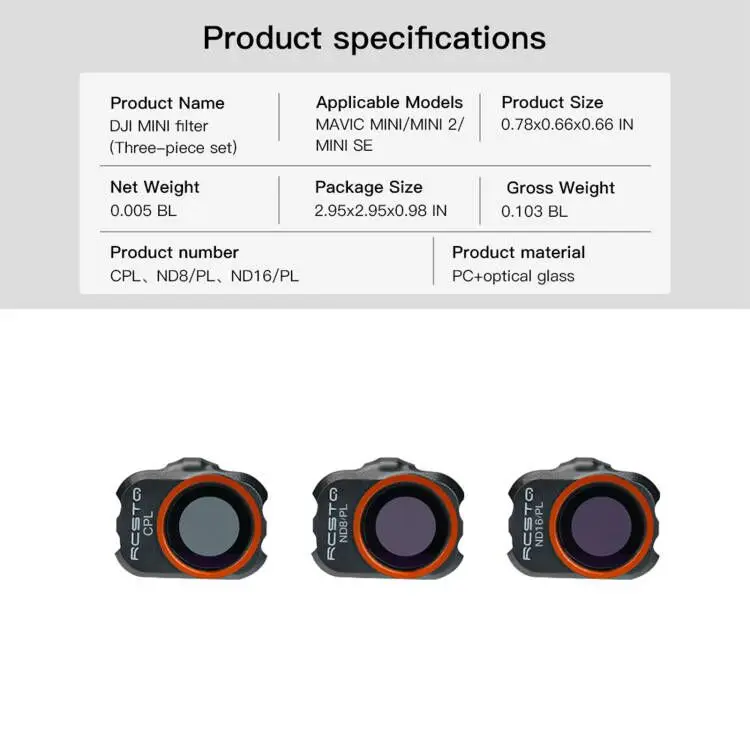 New DJI Mini 2 Camera Lens Filter for DJI Mavic MINI 1/2/SE Drone Filter Set UV ND CPL 4/8/16/32 NDPL Accessories