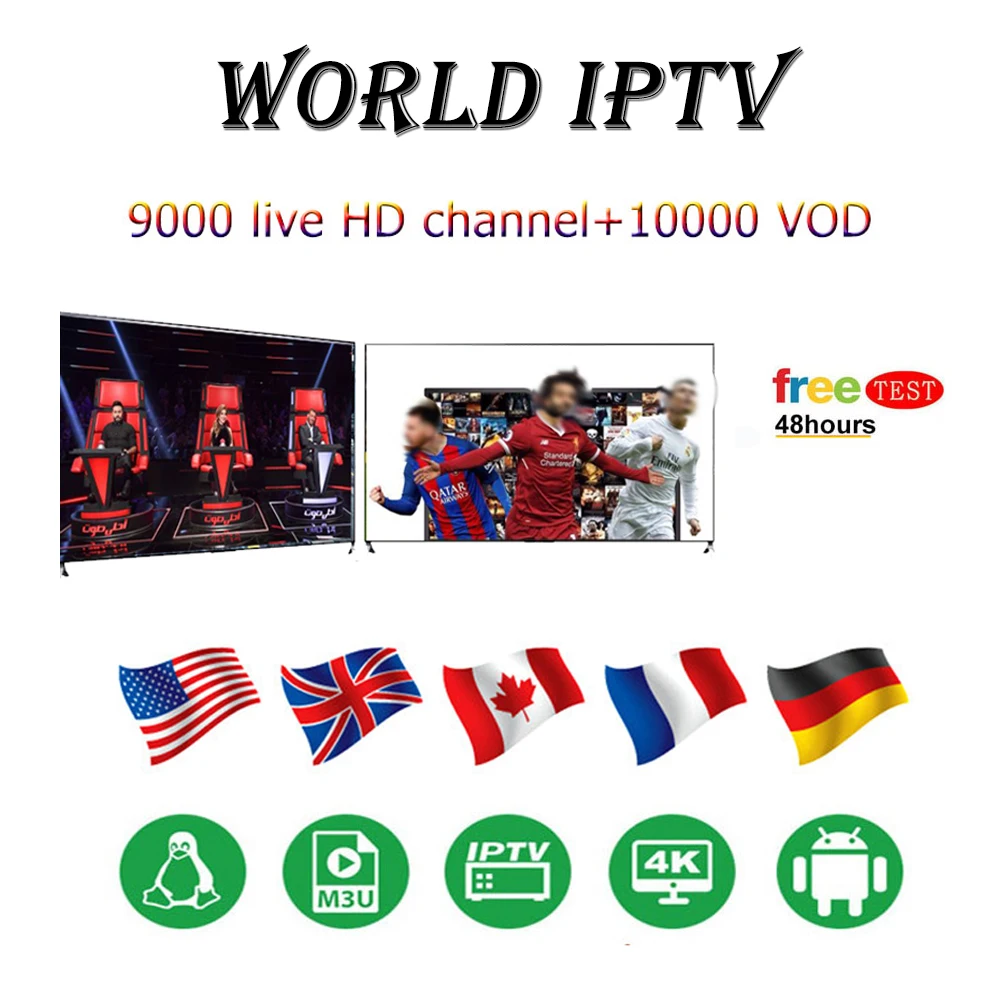 

World IPTV Service Full HD Adult Subscription have Sports Live Channel Smart TV Channels 9000 live 10000 vod Spain France Poland