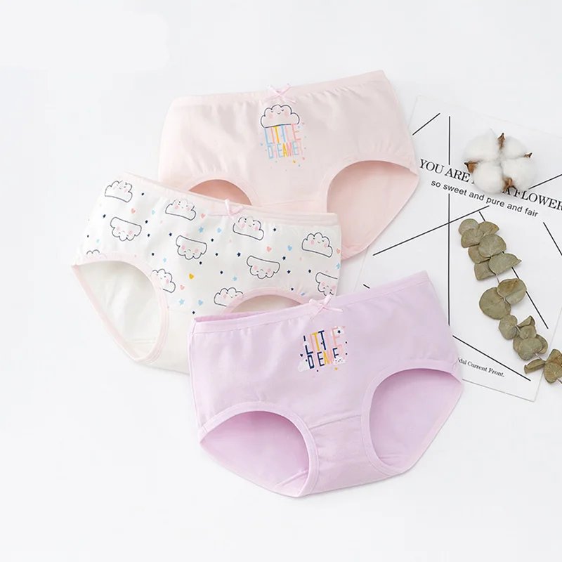 3pcs/lot cute Baby Girls Underwear Bamboo Fiber Panties For Girls Kids Short Briefs Children Underpant For 2T-12T teenage girls