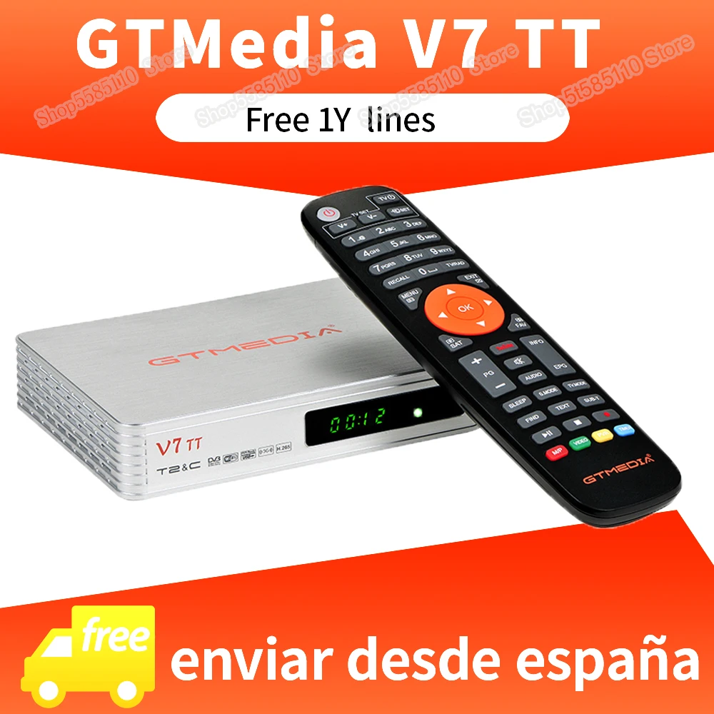 Новое поступление GTMEDIA V7 TT DVB-T/T2/кабель DVB-S цифровой Wifi спутниковый ТВ приемник