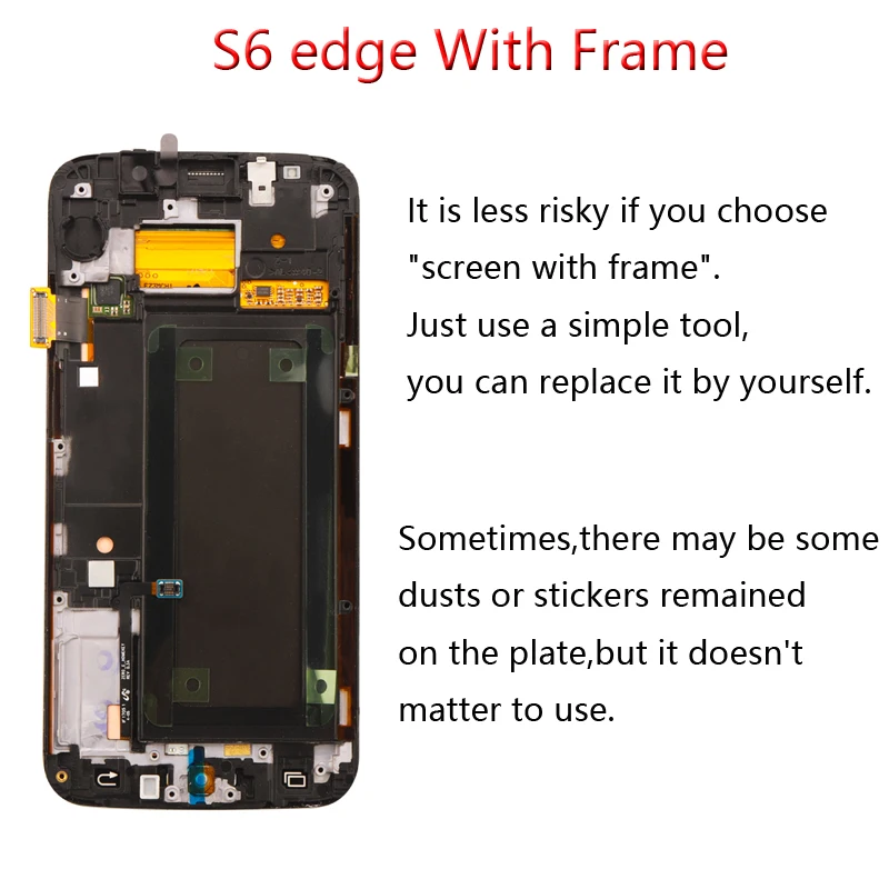 5,1 ''lcd Super AMOLED дисплей для SAMSUNG Galaxy s6 edge дисплей G925 G925F ЖК дигитайзер сборка с рамкой