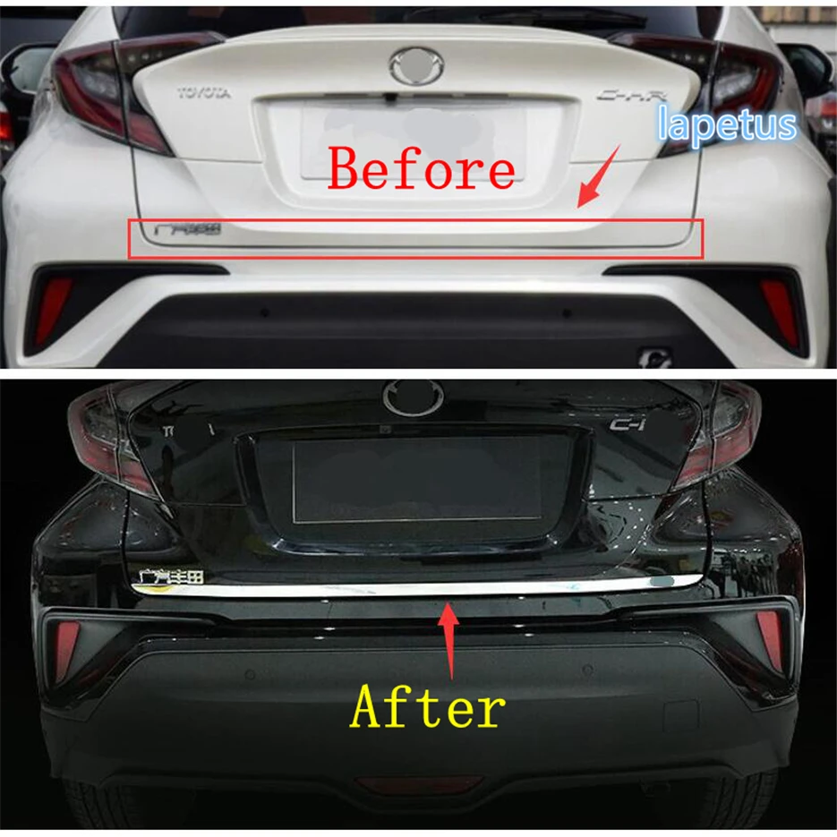 Rear Trunk Tailgate Boot Lower Edge Door Decoration Overlay Strip Streamer Lid Cover Trim Fit For Toyota C-HR CHR 2016 - 2020 Rear Trunk Tailgate Boot Lower Edge Door Decoration Overlay Strip Streamer Lid Cover Trim Fit For Toyota C-HR CHR 2016 - 2020