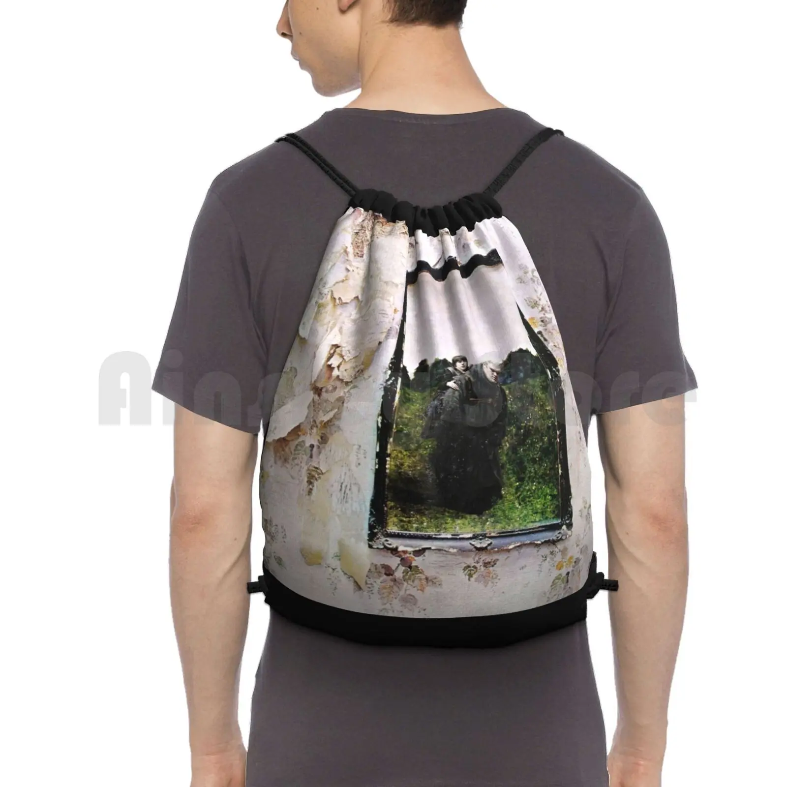 

Рюкзак на шнурке, сумка для верховой езды, скалолазания, тренажерного зала, виниловая музыкальная сумка для виниловых пластинок, граммофона, поп-арта, поп-Буша