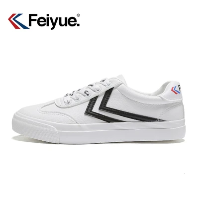 Обувь для кунг-фу; обувь Feiyue из искусственной кожи; женские и мужские кроссовки; удобная обувь для отдыха и скейтбординга; черные кроссовки с низким вырезом; черная обувь из искусственной кожи на плоской подошве - Цвет: white black