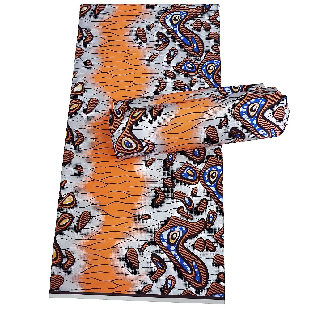 

Ankara Africa Printed Fabric Real Wax Patchwork Sewing Material Dress Artwork Accessory 100% Cotton Crafts Materials 6Yard
