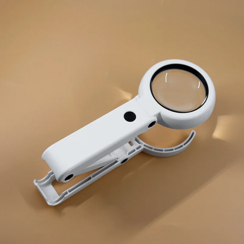Карманный USB Перезаряжаемые ручной увеличительное стекло для чтения с лампой 3x светодиодный освещение ремонтная Лупа