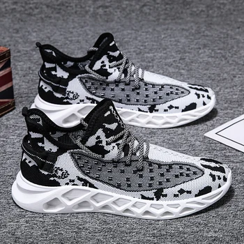 

2020 Hot Mesh Walking Sneakers For Men Designer Barefoot Running Shoes Boy Black Gym Shoes For Mens Luxury Brand Shoes Men Sport