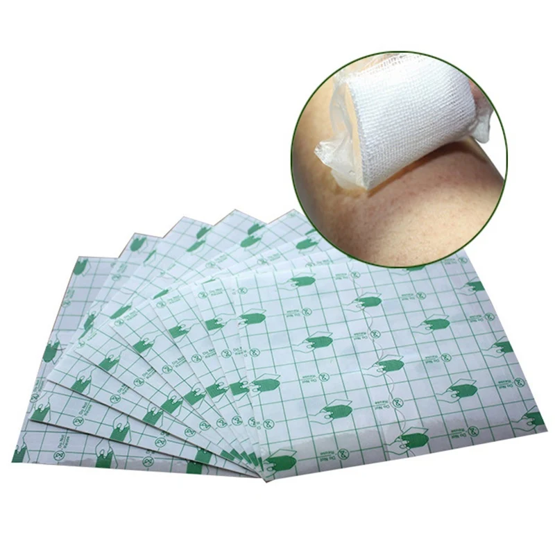 

50 Pcs/lot Medical Transparent Tape PU film Adhesive Plaster Waterproof Anti-allergic Medicinal Wound Dressing Fixation Tape