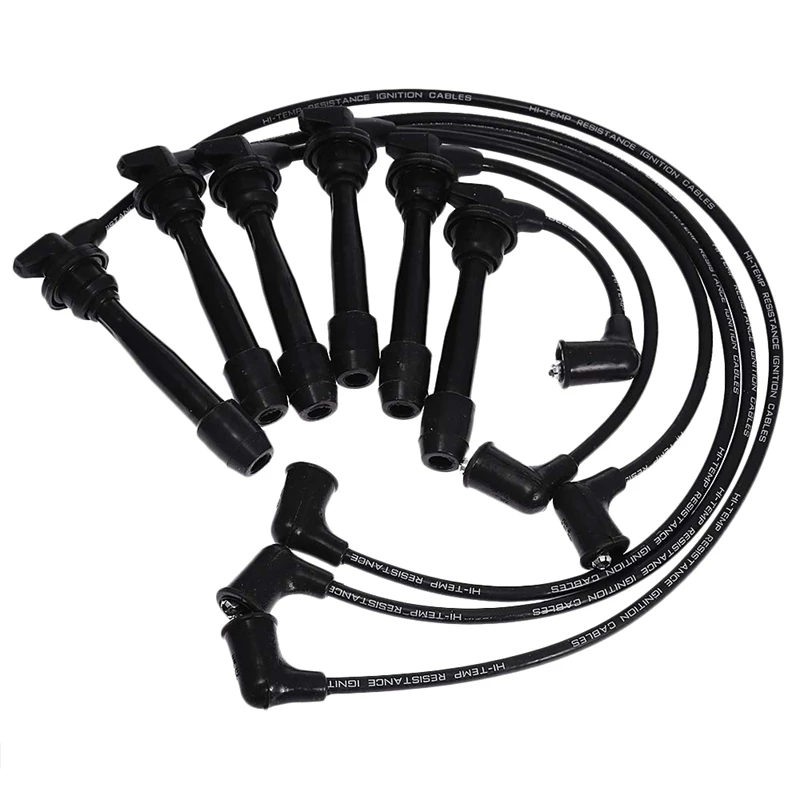 

6Pcs Ignition Plug Wire Set For Hyundai Tiburon Sonata Santa Fe Kia Magentis Optima 2.7L V6 09015 3878
