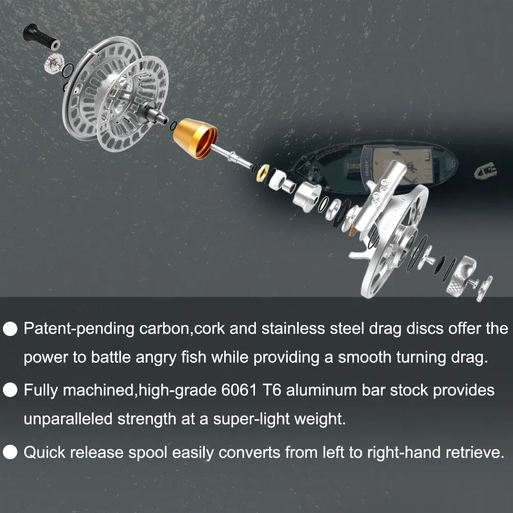 Carretel de Pesca 100% à Prova Maximumcatch Sprint Voar Totalmente Selado Dwaterproof Água Salgada 6-11wt Cnc Usinado Corte Alumínio Carretel 7 Maximumcatch sprint voar carretel de pesca totalmente