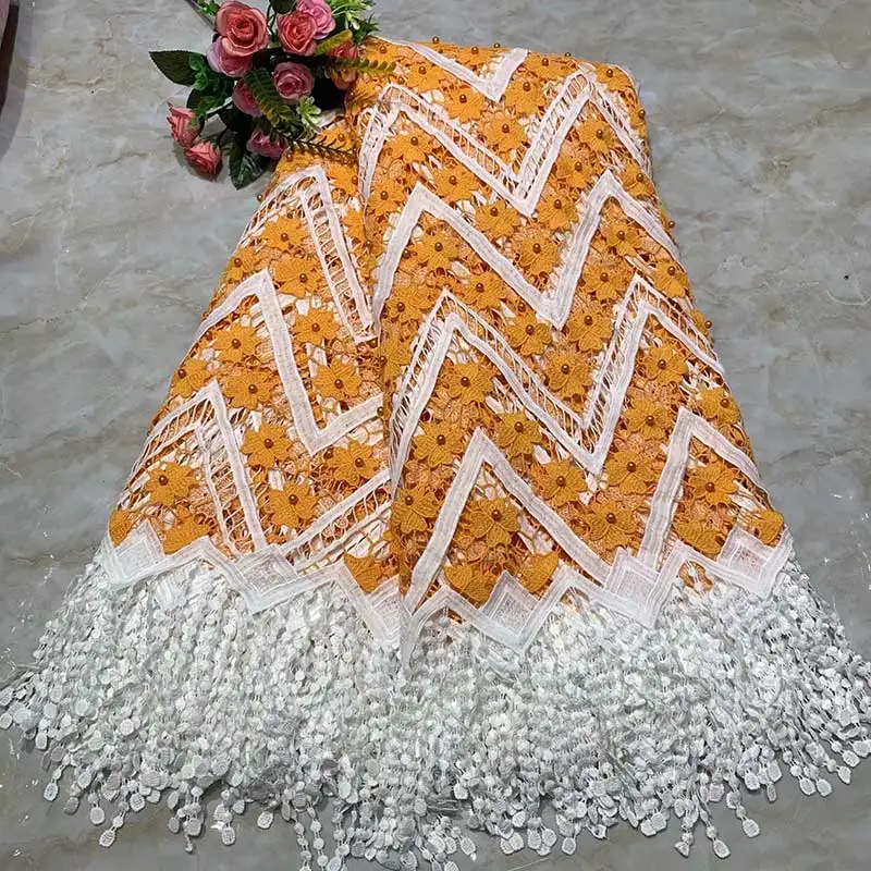 

Nigerian Lace Fabric 2019 High Quality Sequin Velvet Lace Fabric Gold Embroidered Tulle African Velvet Lace Fabric B215