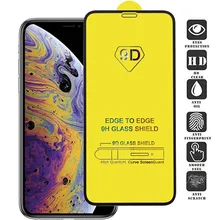 

200 Pcs 9D Full Glue Curved Tempered Glass For iPhone 7 8 6 6s Plus Protective Screen Protector Film For iPhone 11 Pro X XS Max