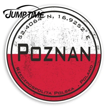 

Jump Time Poznan Poland Vinyl Stickers - Flag Travel Sticker Luggage Window Bumper Decal Waterproof Car Accessories