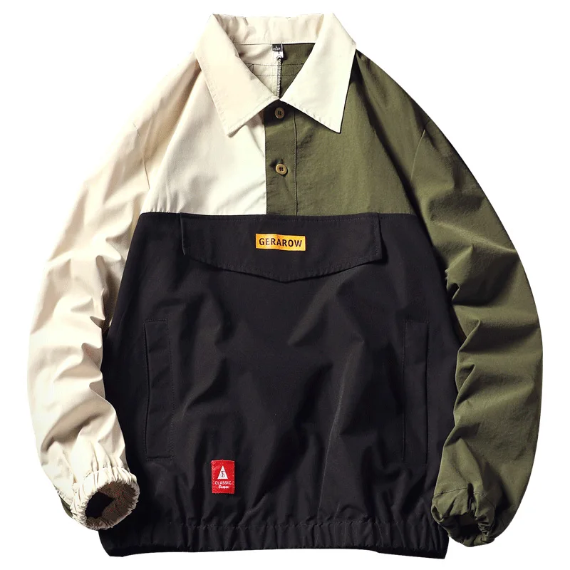 

2019 Autumn Winter New Mens Pullover Jackets and Coats Fashion Causal Hip Hop Japanese Streetwear Male Bomber Outdoor Jacket 5XL