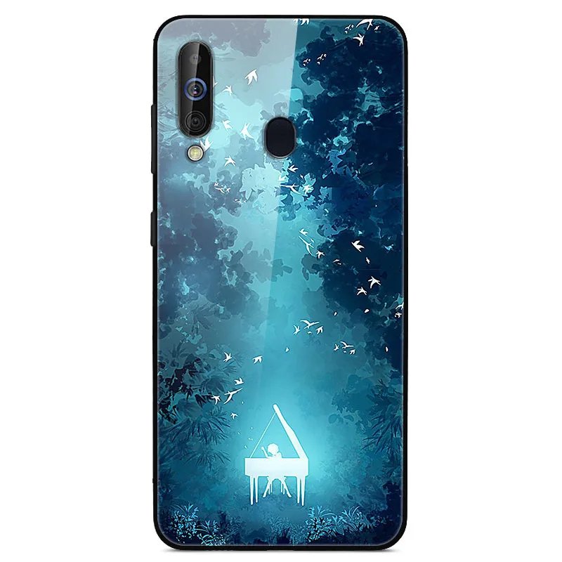21 Чехол для samsung Galaxy A60, чехол из закаленного стекла «Планета космос», чехол из стекла для samsung A60 SM-A6060 6,", оболочка A60 - Цвет: 21