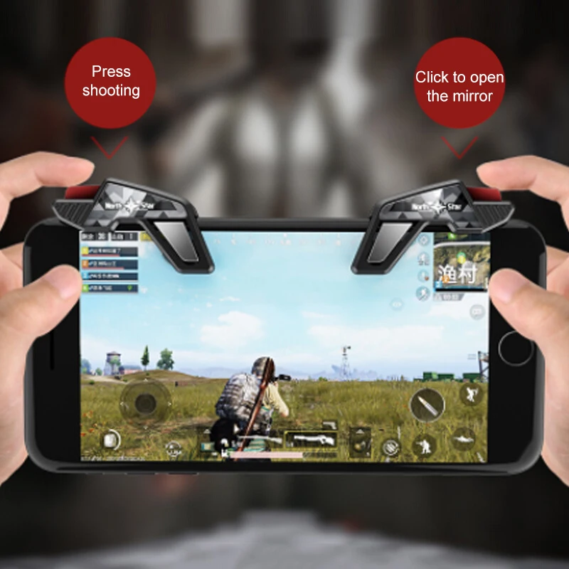 Четыре пальца всасывающая сенсорная кнопка джойстик PUBG контроллер съесть курица
