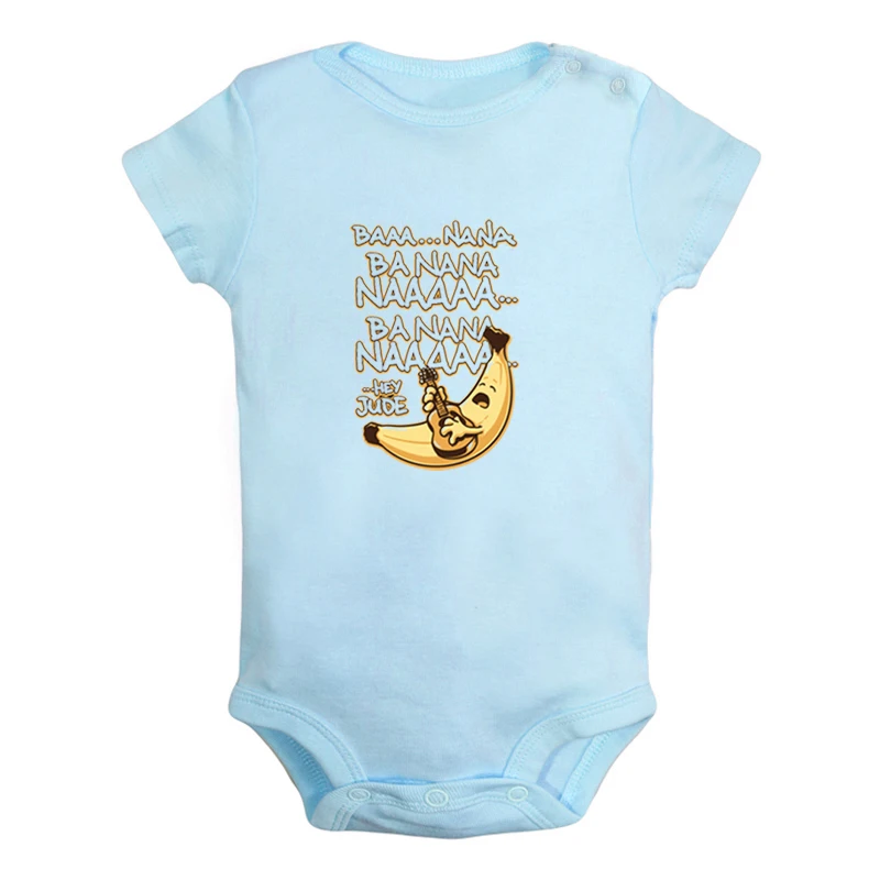 

Cute Don't Worry Donut Worry Be Happy Banana Play the guitar Design Newborn Baby Outfits Jumpsuit Print Infant Bodysuit Clothes