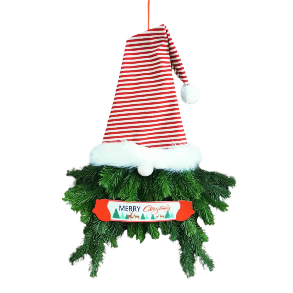 Artificial Flower Christmas Dwarf Elf Door Hanging Doll With Pine Needles Home Craft Decorations For Farmhouse Porch Stage Sign | Дом и сад