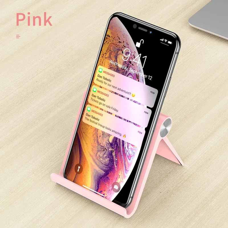 YKZ Универсальный держатель для телефона Подставка для iPhone iPad samsung Подставка для планшета Настольный держатель для мобильного телефона - Цвет: Pink