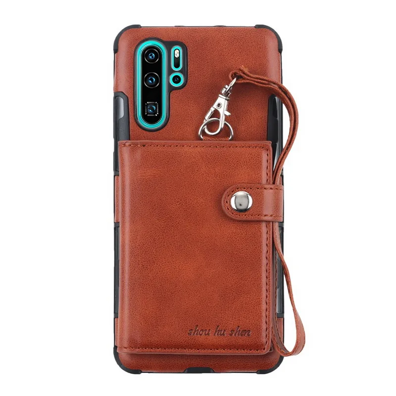 Чехол-бумажник чехол для Samsung Galaxy S8 S9 S10 Plus Note 10 9 8 A70 A50 A30 A20 M30 M20 A7 держатель для карт слотов для карт Кожаный чехол-книжка - Цвет: Коричневый