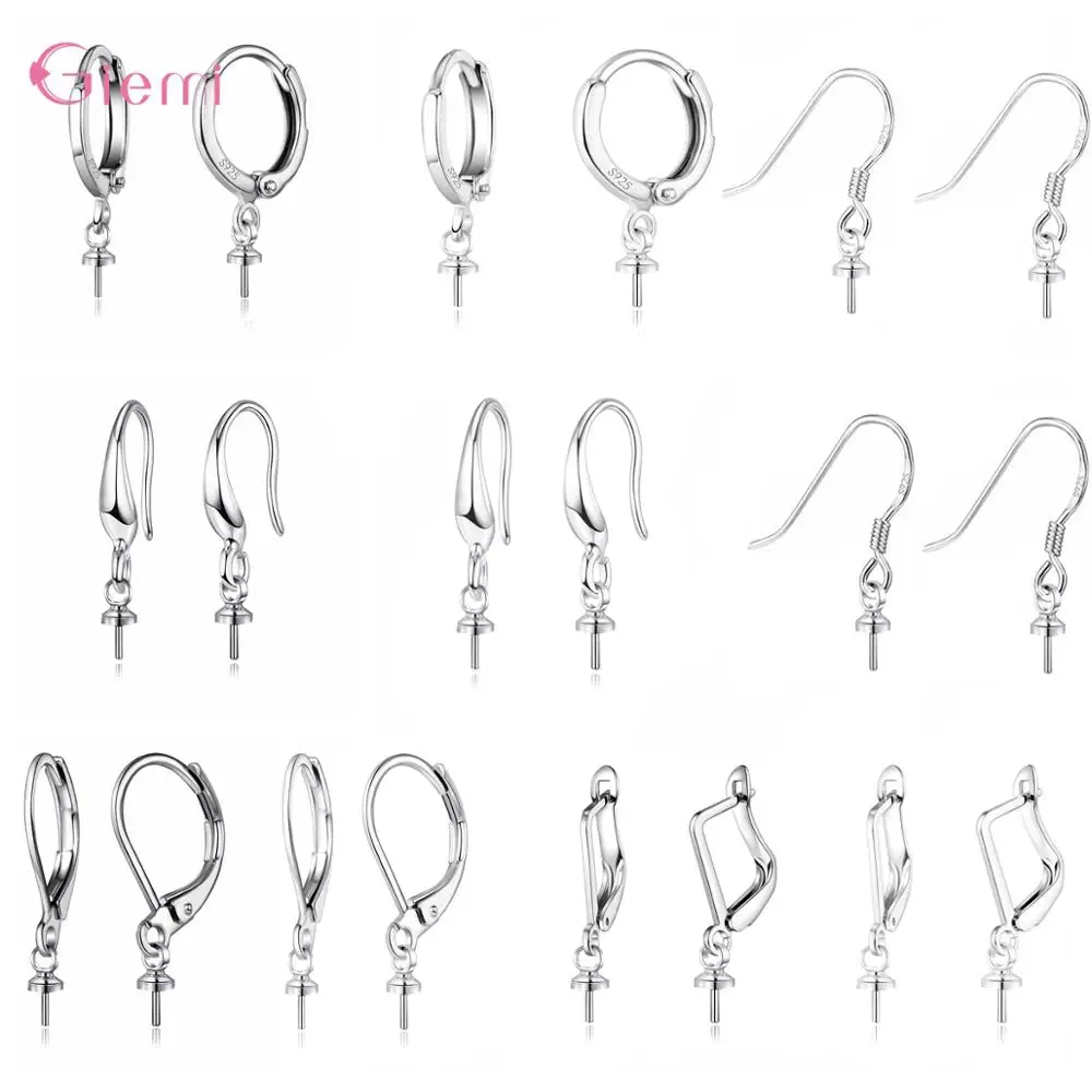 

10 Pcs New Arrivals 100% 925 Sterling Silver Jewelry Findings For Women Fashion Jewelry DIY Earring Jewelry Multiple Models