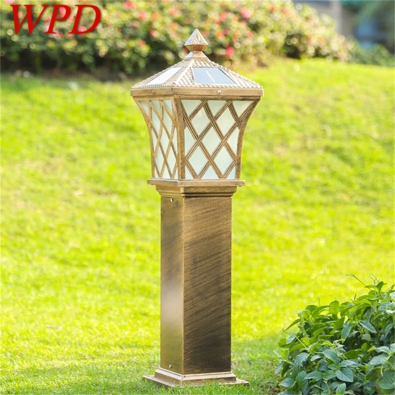 

WPD Outdoor Solar Lawn Light Retro Garden Lamp Fixture LED Waterproof Decorative for Home Courtyard