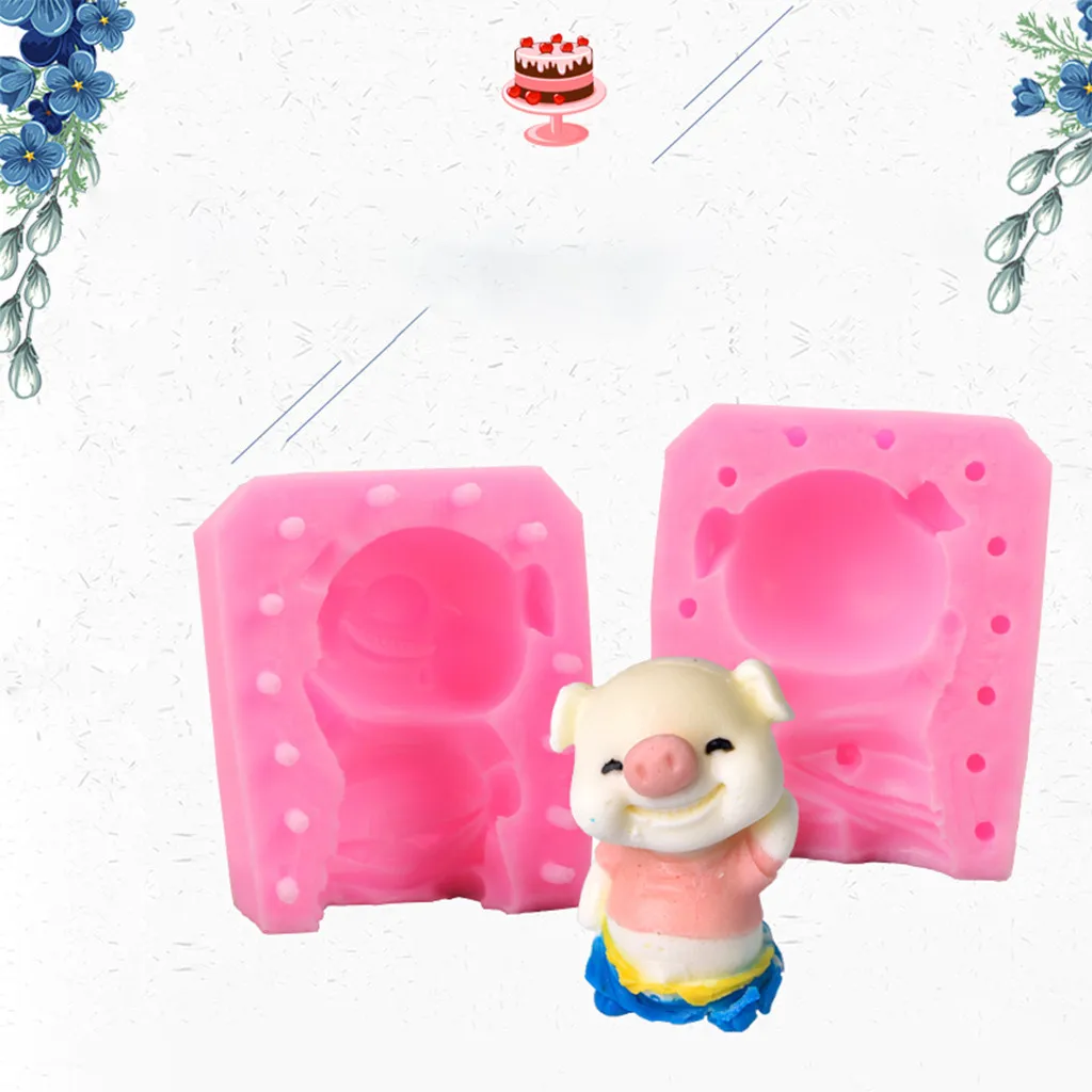 Saingace DIY 3D настольная лампа веселый поросенок силиконовая форма для пирога помадка форма для выпечки инструменты для выпечки тортов антипригарным силиконовые формы для выпечки