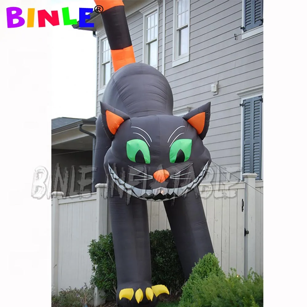Custom made outdoor large inflatable cat halloween decoration