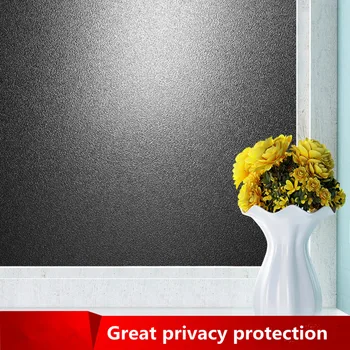 

Sunice 45cmx10m 100% Privacy protective window tint film black frosted static cling glass decor self adhesive home office decor