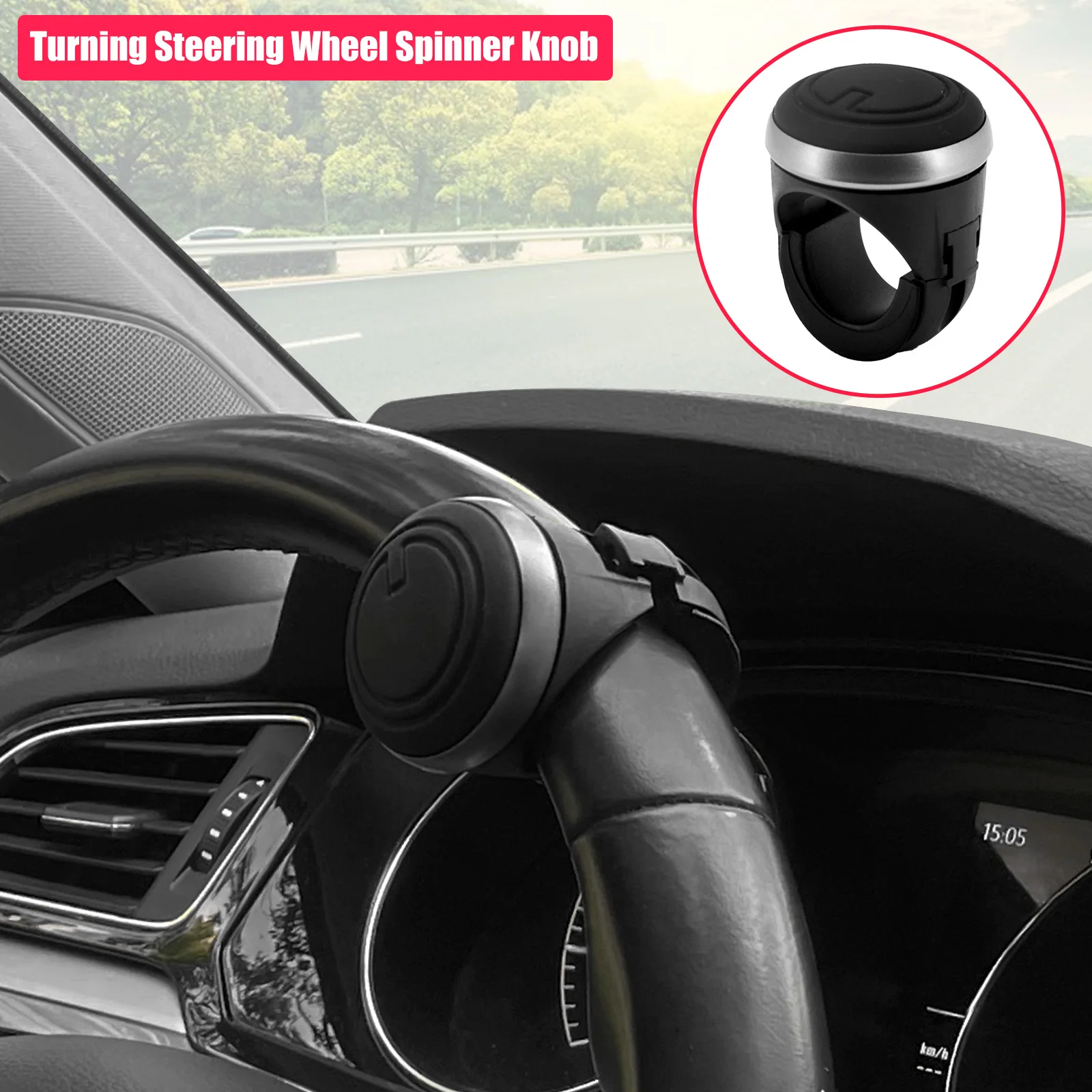 Manopola Del Filatore Del Volante Di Rotazione Dell'Automobile Rotazione Di 360 Gradi Cuscinetto Della Maniglia Di Potere Booster A Forma Di Sfera Per