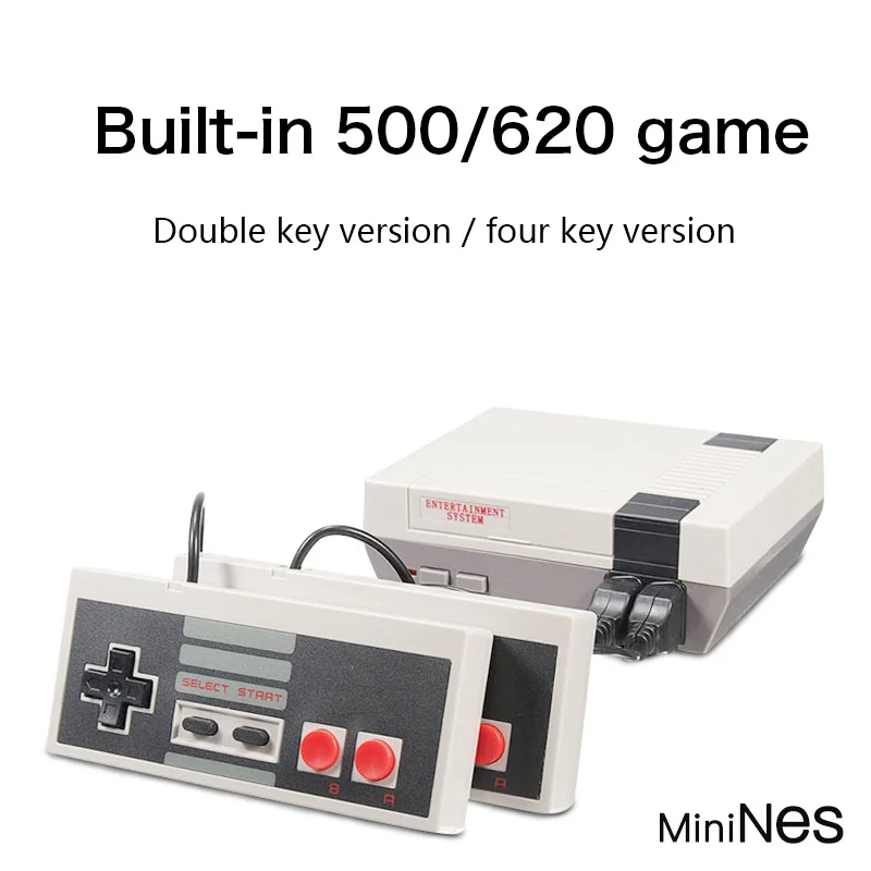 

Mini TV Handheld Family Recreation Video Game Console AV Port Retro Built-in 620 Classic Games Dual Gamepad Gaming Player