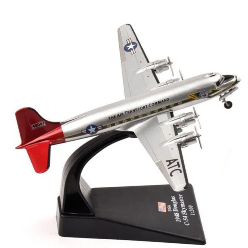 1/200 масштаб США американская армия ВМС США 1948 Дуглас C-54 Skymaster транспортный самолет Истребитель модели коллекции