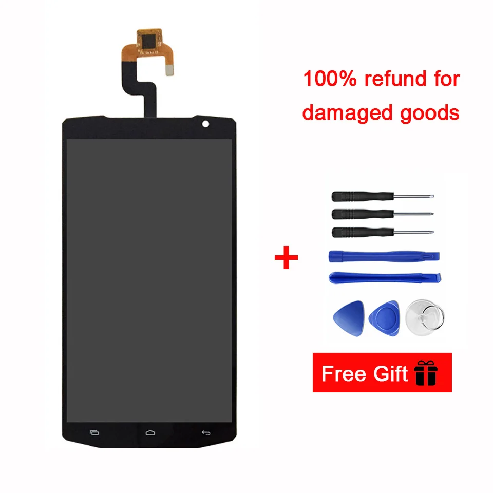 5 для oukitel k10000 k 10000 черный ЖК дисплей + сенсорный экран стеклянная панель