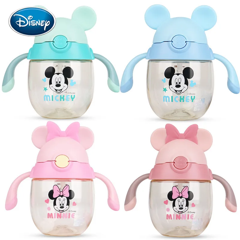 Disney baby cup Детская кружка с ремнем питьевое молоко PPSU детская обучающая емкость с безмен Бутылка чайник