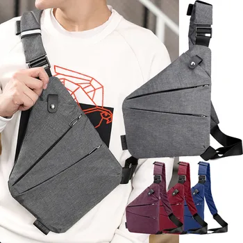 

Shoulder Bags For Men Borsello Uomo Tracolla Sling Bag Casual Canvas Chest Bag Anti Theft Crossbody Bags